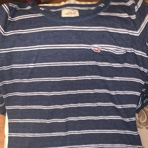 Blue quarter arm length shirt